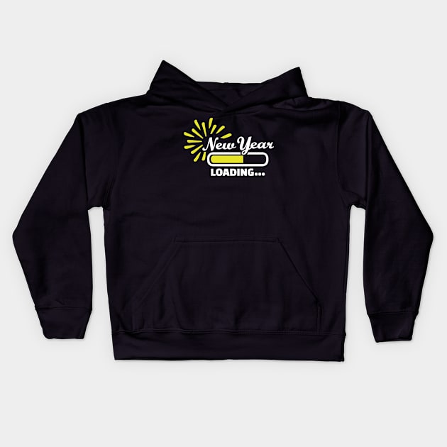 New Year loading Kids Hoodie by Designzz